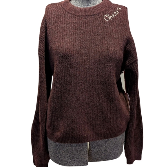 *Final Price Drop* A New Day "Cheers" Crewneck Sweater Sz S Holidays Celebration - Picture 6 of 10